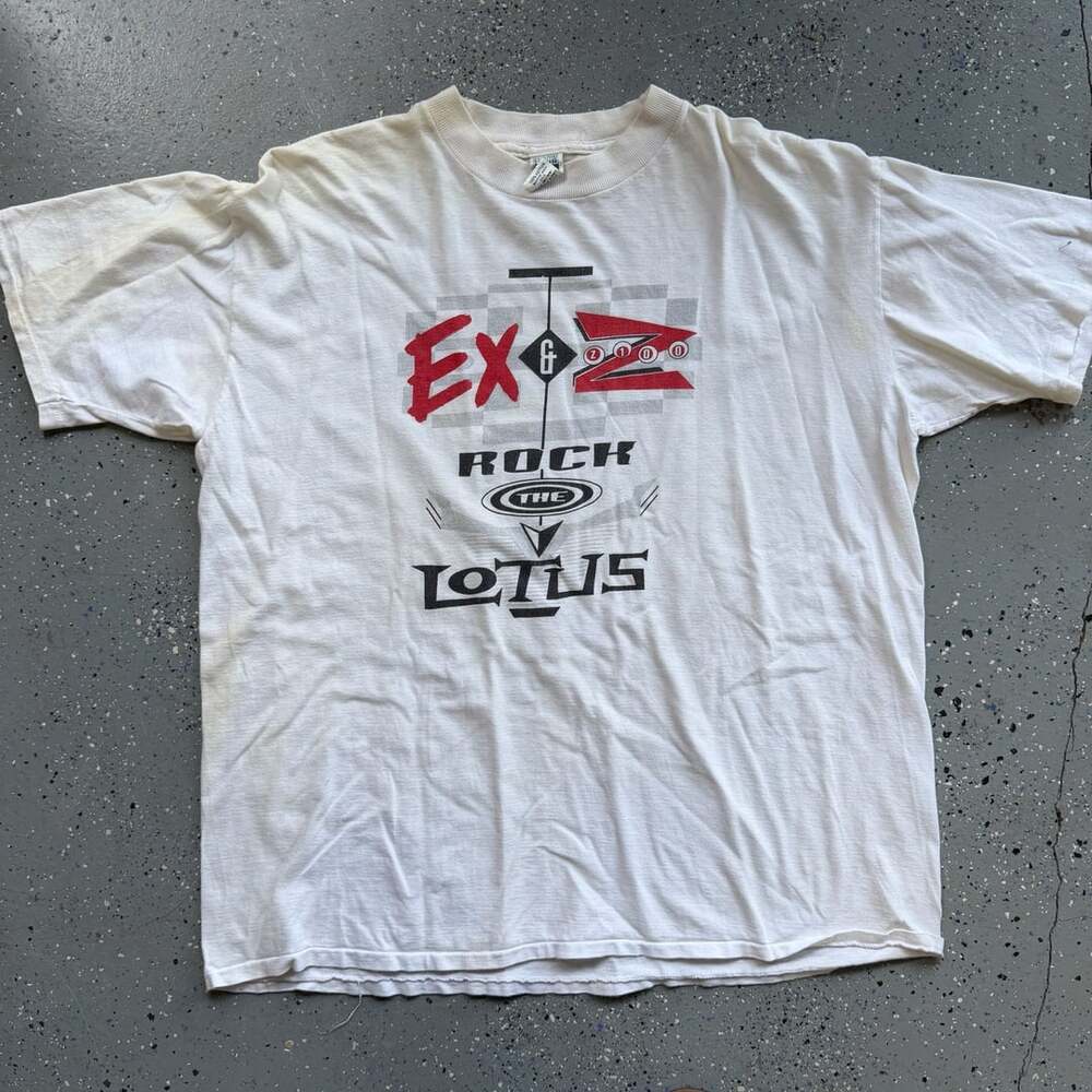 Vintage 90s Ex-Z Rock The Lotus Concert Tour T-Shirt XL White